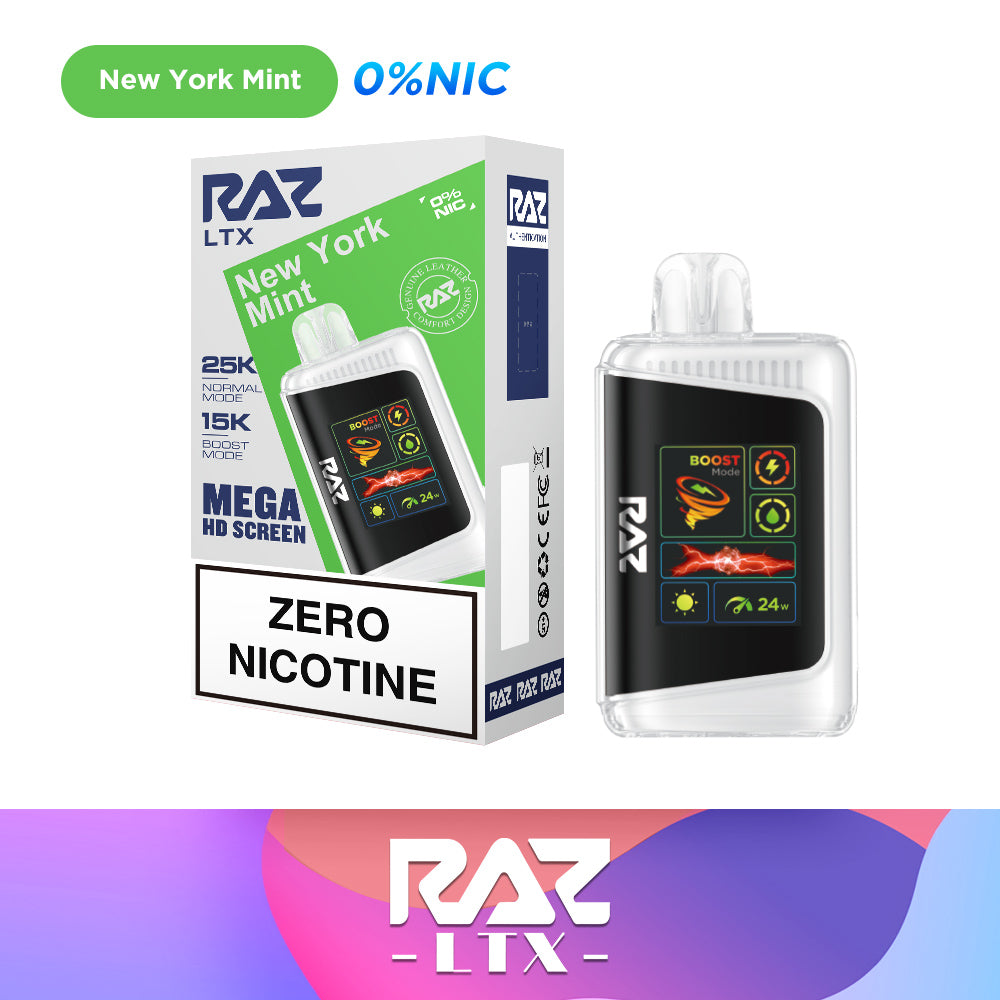 New York Mint Flavor  - RAZ LTX 25000 Zero Nicotine