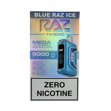 Load image into Gallery viewer, Blue Raz Ice - RAZ TN9000 - Zero Nicotine
