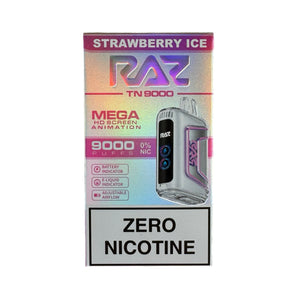 Strawberry Ice - RAZ TN9000 - Zero Nicotine