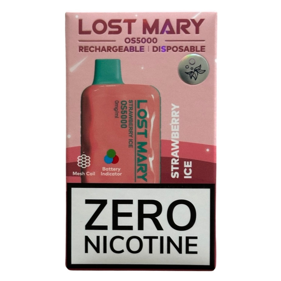 Strawberry Ice - Lost Mary OS5000 - Zero nicotine